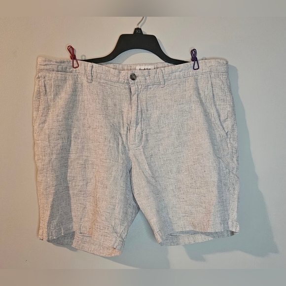 💙GOODFELLOW Gray Linen/Cotton Linden Flat Front Shorts Size 40💙 - Picture 1 of 5
